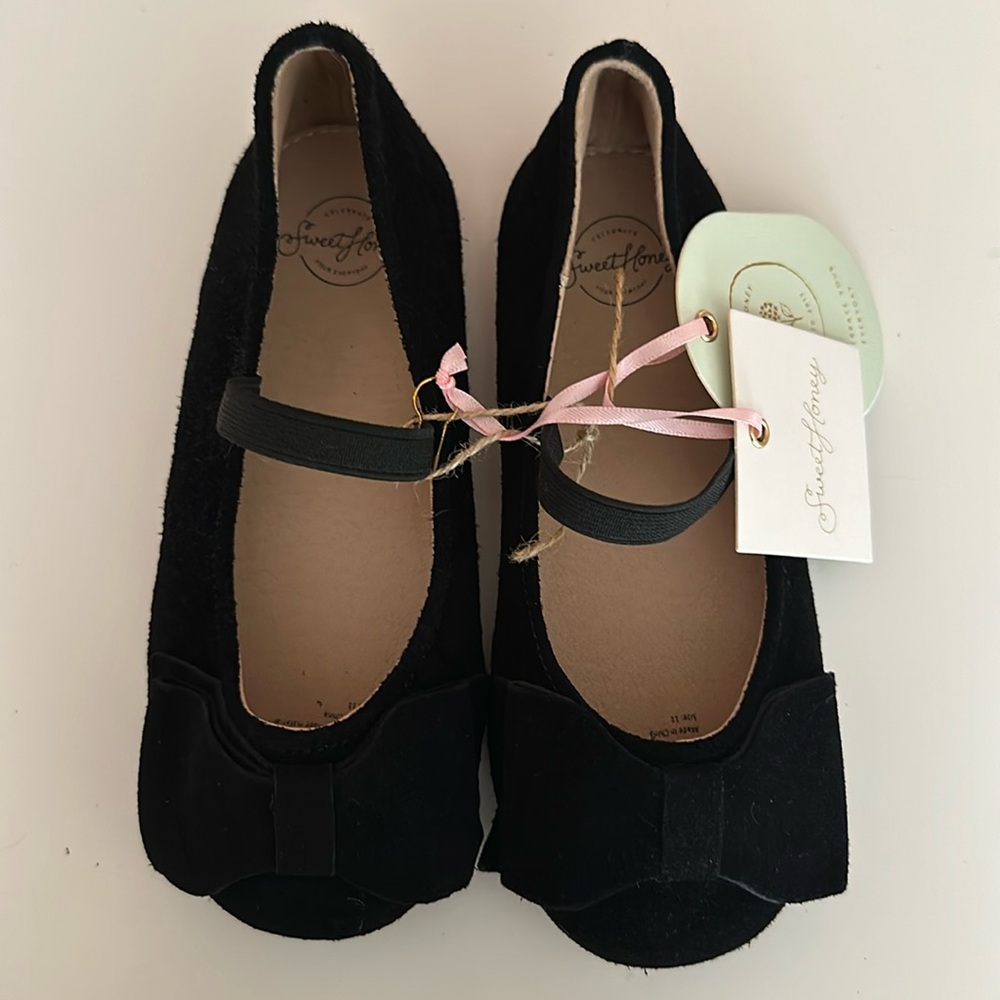 Sweethoney big bow suede shoes